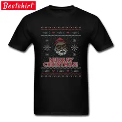 Мюррей Рождество Crazy футболка Рождество Санта Sweatwer майка для мужчин Основные футболки Pubg счастливый волк подарок на год футболки