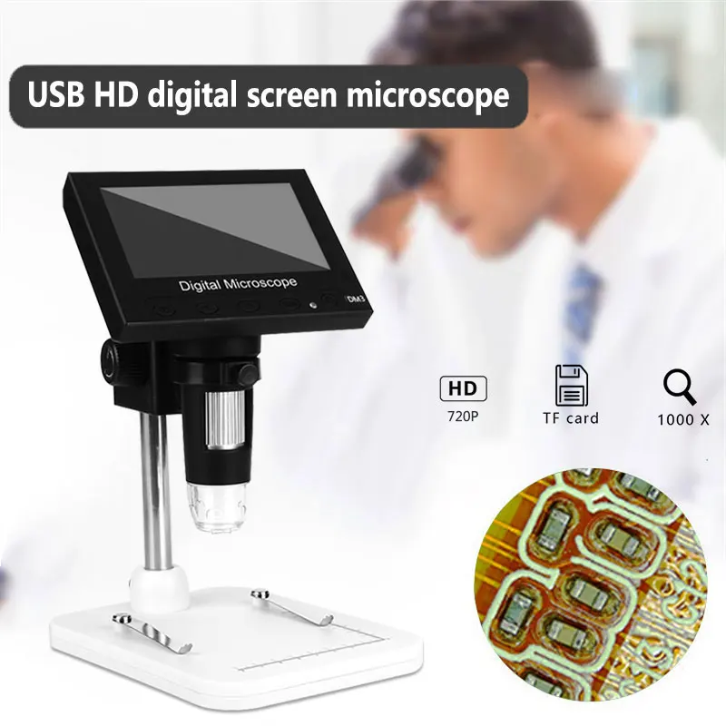 

8LED 720P 1000x Digital Screen Microscope Waterproof Mobile Phones Real-Time Video Microscope Inspection Camera