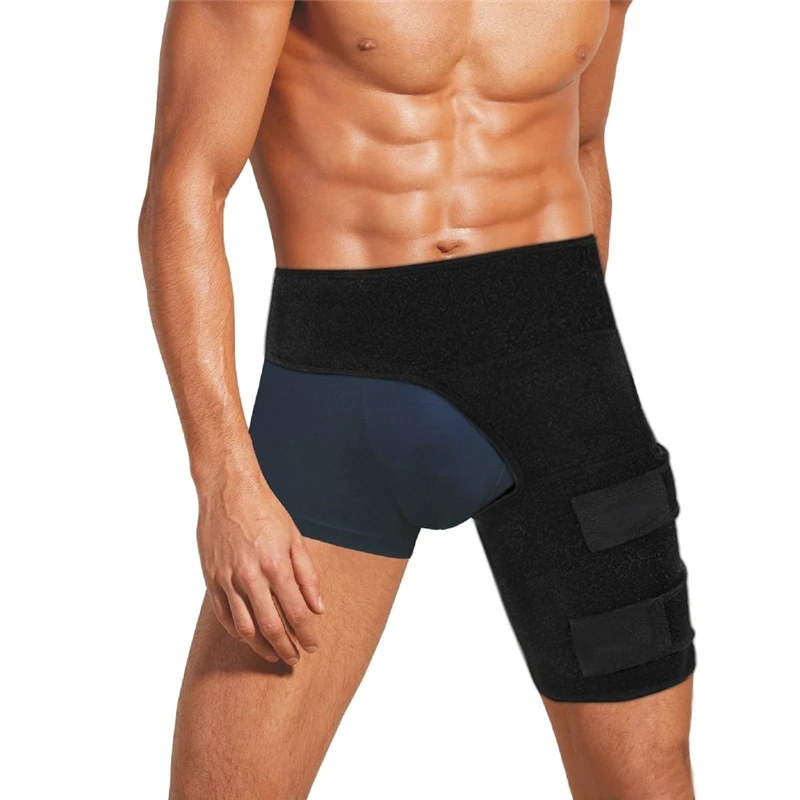 

Groin Wrap Support Adjustable Thigh Strain Pain Wrap Hamstring Recovery Support Brace With Stick Strap Fastener Slip Resistant