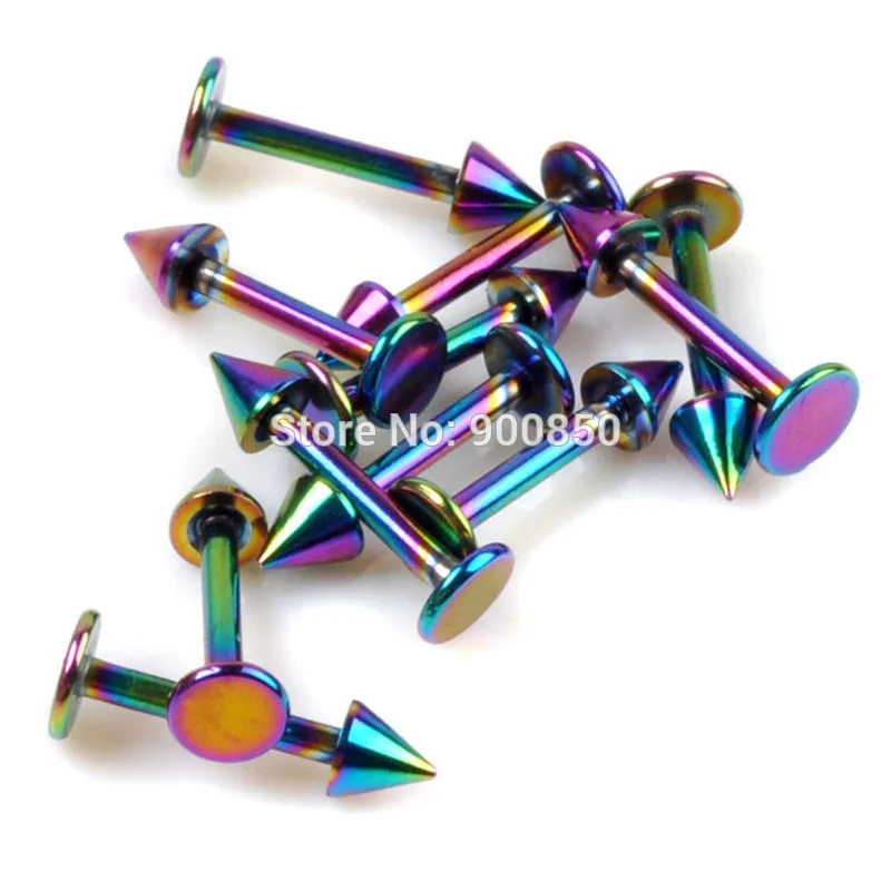 Wholesale 5PCS Spike Piercing Labret Lip Tragus Ear Accessories For Women Men Punk Stylish Casual Ear Studs Body Jewelry