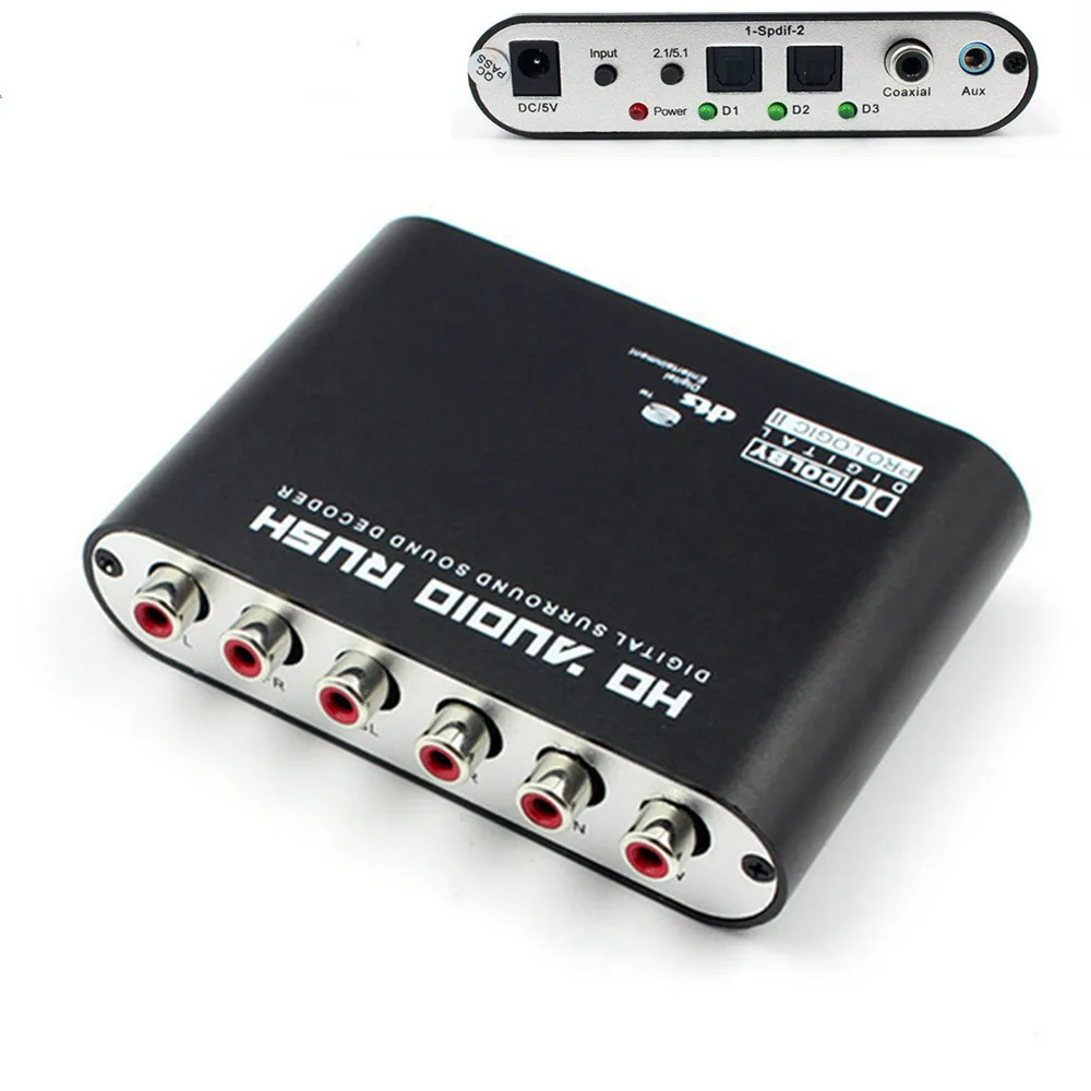 SPDIF 3 5 оптический AUX коаксиальный цифровой аналоговый 6 RCA HD аудио пик 1 декодер AC3 DTS Dolby стерео усилитель