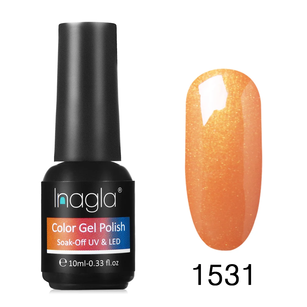 Inagla дизайн ногтей 10 мл французский белый гель-краска Кристалл лак для нейл-арта замачиваемый классический чистый цвет УФ светодиодный Гель-лак для ногтей - Цвет: 1531