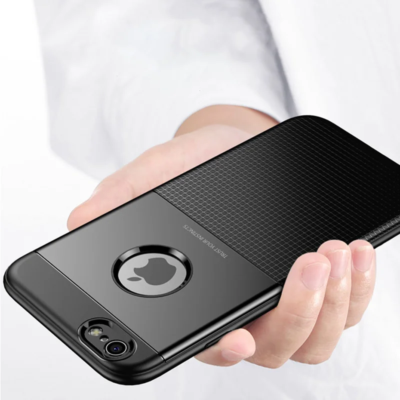 Back Cover For iPhone 7 Case 6 6s Cases Luxury TPU Silicon Scratch Proof Anitiknock Protective 8 Plus X Capa |