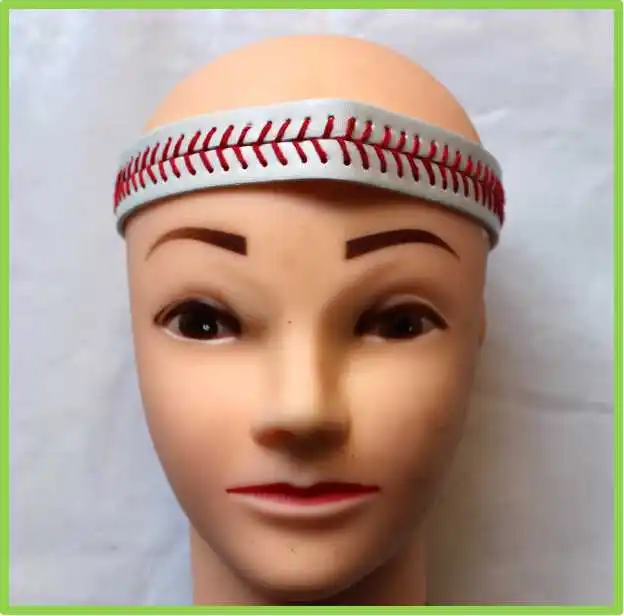 Wholesale baseball headbands cheap softball seamed leather headbands