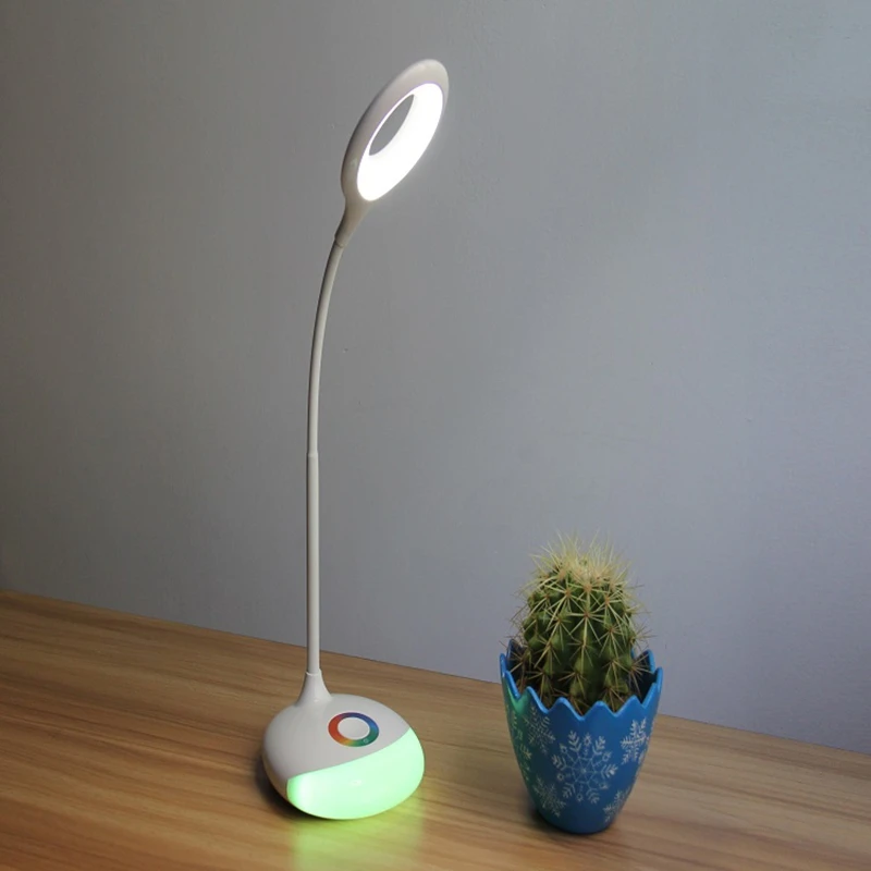 Lâmpada de Mesa Nova Branco Dc5v Usb Carregamento Magia Rgb 3 Alavanca Brilho Luz Leitura q6 Led 5 w 10 Cheap Luminária de mesa