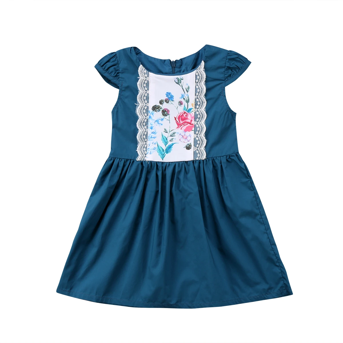 2018 Baby Kids Lace Flower Girl Sleeveless Dress Princess Pageant Wedding Party Summer Patchwork Cute Dresses | Детская одежда и