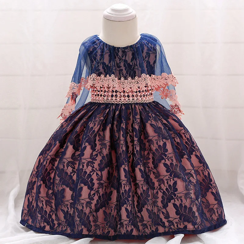 

New Infant Baby Wedding Dress Christening Party Dresses Layer Solid Sequin Flower Girl Wedding Vestido De Festa Infantil Menina