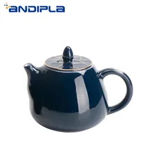 200 ml Винтаж японский Стиль Ji синяя глазурь золотая линия чайник керамический кунг-фу чайный сервиз фарфор Чай фильтр горшок кофейник