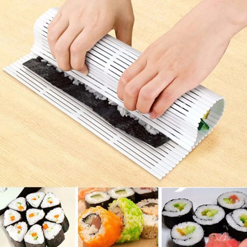 1pc DIY Sushi Rolling Roller Food Grade PP Sushi Maker Molds Rice