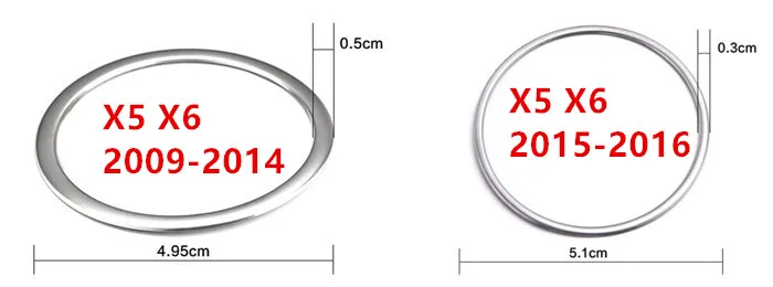 Декоративная рамка для автомобильной двери стерео громкоговорителя из нержавеющей стали 6 шт. для BMW X5 X6 E70 E71 2008-14 аксессуары для интерьера