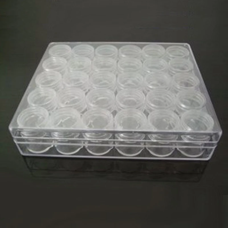 30 Slots Clear Plastic Empty Storage Box Nail Art Rhinestone Tools Jewelry Beaded Display Storage Case Travel Organizer Holder6