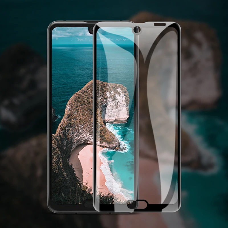 3D изогнутое закаленное стекло для Sharp Aquos sense plus SH-M07 полное покрытие экрана