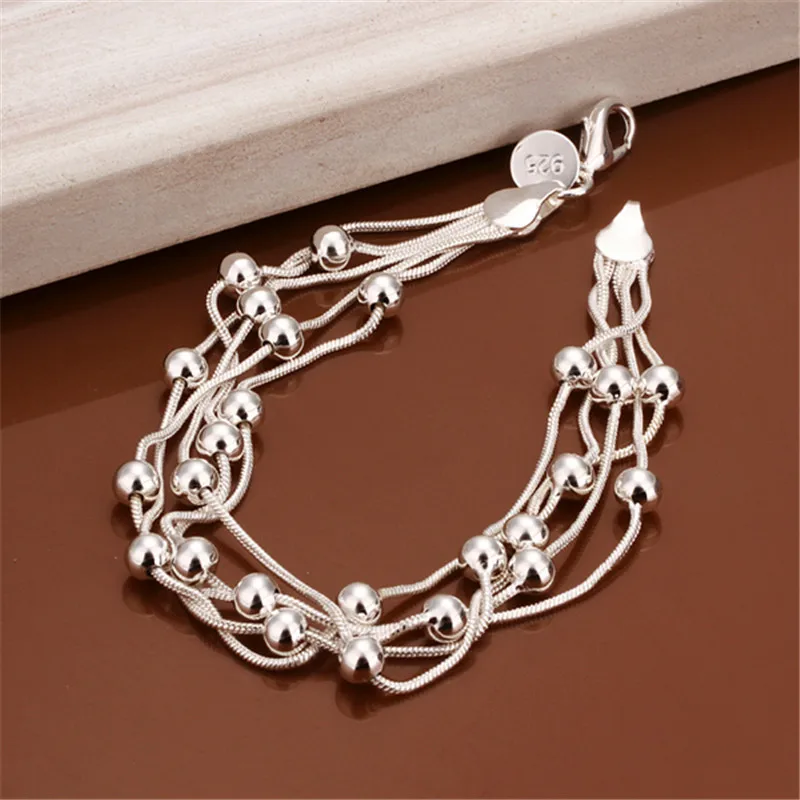 925 pulseras de plata pulsera de la joyería fina de plata esterlina