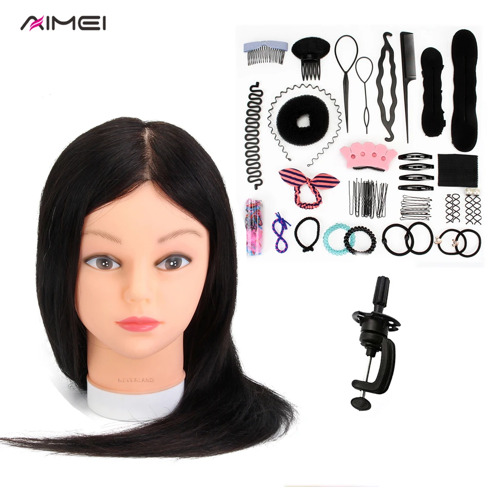 Salon Hairdressing Head Doll of Hairstyles Training Head Styling