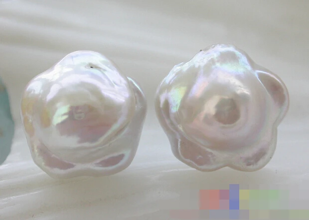 

Hot sell Noble- hot sell new - free shipping 12773 plum blossom white keshi reborn pearl stud earring