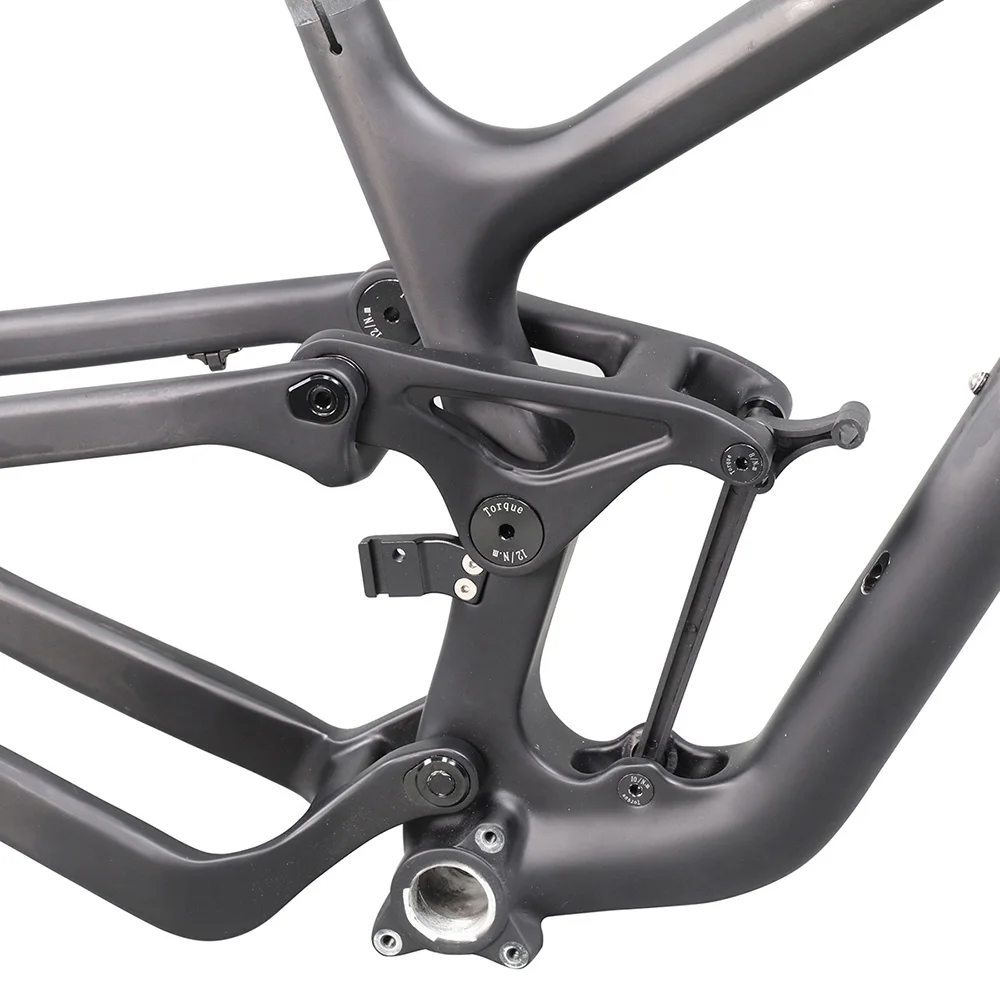 Perfect ICANBikes Carbon 27.5er plus Full-Suspension Trail Mountain Bike Frame 120mm travel bicycle frame with 2.3/3.0
