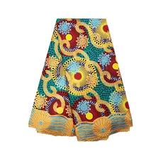 Ткань из хлопка с принтом, африканская ткань из Анкары, восковая ткань с вышивкой, стразы, Органическая хлопковая ткань, супер восковая ткань для платья