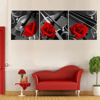 

wall pictures for living room restaurant painting modern home Red rose picture paintings decoration Print On Canvas (No Frames)