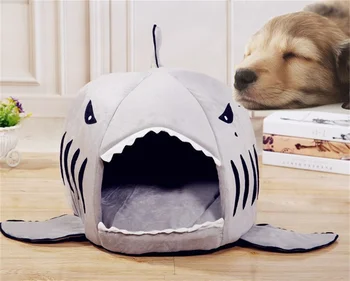 

Pet Warm Soft Dog House Bed Pet Sleeping Bag Shark Dog Kennel Indoor Cat Bed Cat House Cama Perro Dog Houses For Small Dogs