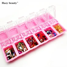12 сеток акриловый контейнер для стразов коробка крошечные украшения из бисера металлический ящик для хранения украшений НБУ