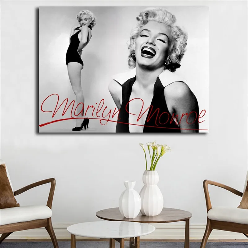 Marilyn Monroe Wallpaper Canvas Painting Print Bedroom Home Decor