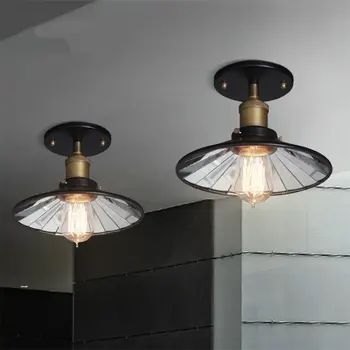 

The Antique vintage industrial ceiling lights loft retro iron dining room ceiling lamp American country aisle lighting fixtures