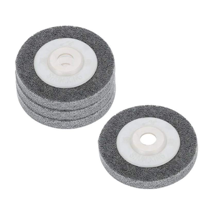4pcs Nylon Fiber Wheels 100mm Bowl Polishing Abrasive Discs 4" Ginding