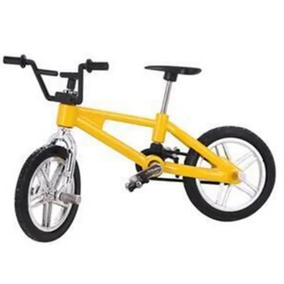 Сплав мини Finger Bikes функциональный BMX детский велосипед+ 2 шт. запасные шины антистресс Развивающие игрушки для детей палец велосипед игры - Цвет: Цвет: желтый