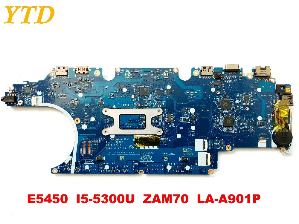 remarkable  Original for DELL E5450 laptop motherboard E5450 I5-5300U ZAM70 LA-A901P tested good free shipping