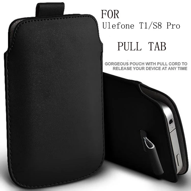

Casteel Common Design PU Leather Case For Ulefone T1 S8 S8PRO S8 PRO Pull Tab Sleeve Pouch Bag Case Cover Shield