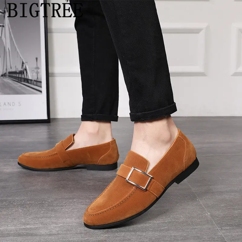 classic shoes men coiffeur brand brown dress shoes men elegant formal shoes men italian sepatu slip on pria big size buty meskie - Color: 1