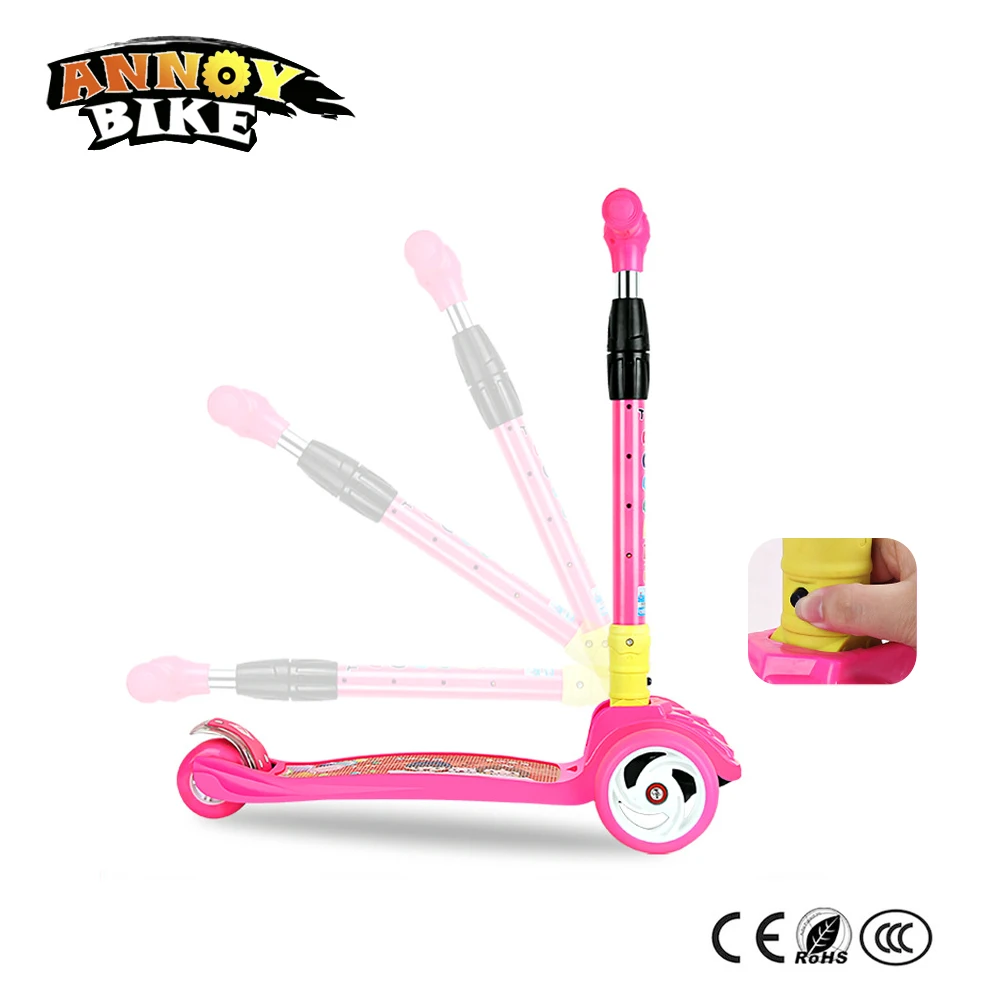 Children Kick Scooter Baby Foldable 3 Wheels LED Outdoor Sport 4-12 Years Old Adjustable Height Triciclo Bikes Toys Gift For Kid
