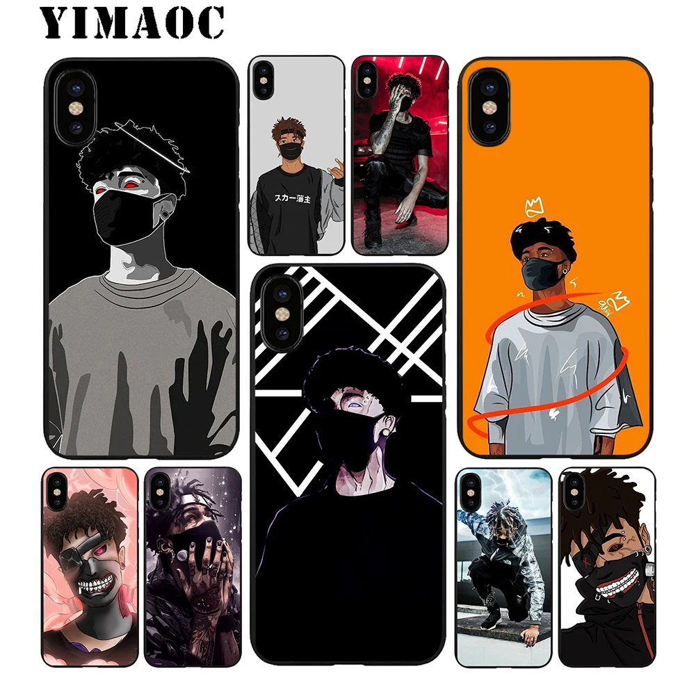 YIMAOC Scarlxrd J Bad boy Soft TPU Black Silicone Case for iPhone X or 10 8 7 6 6S Plus 5 5S SE Xr Xs Max |