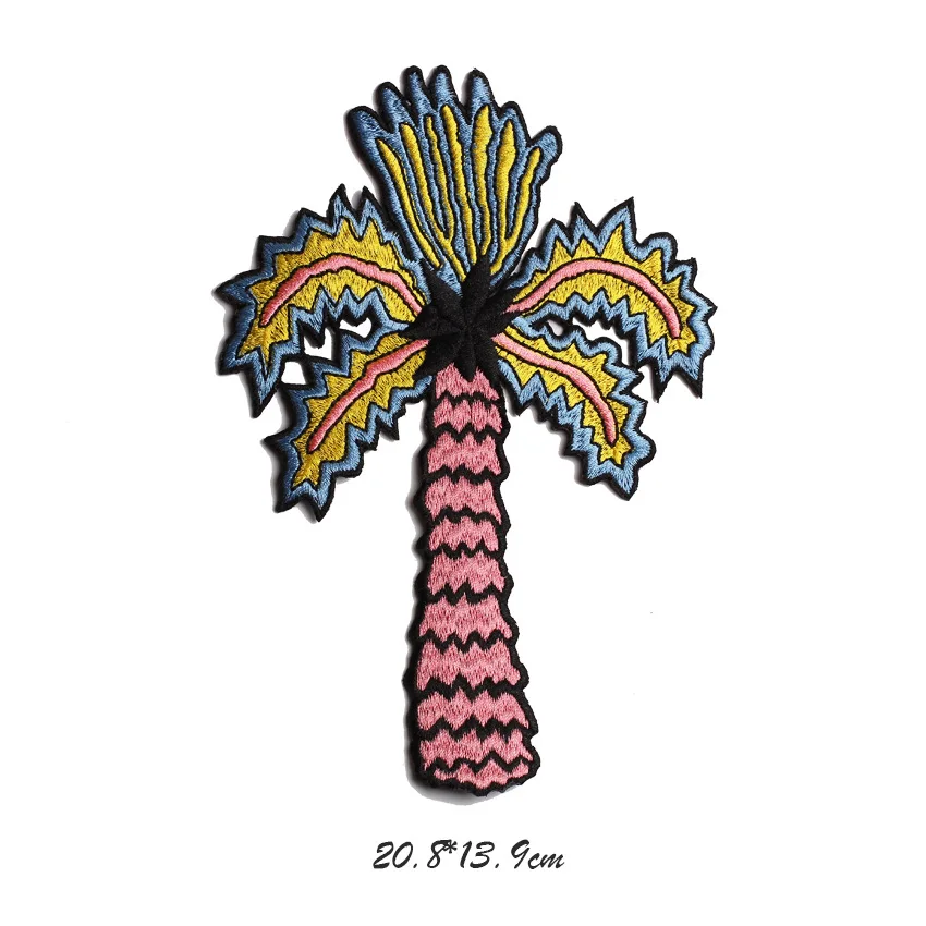 1Piece High Quality Beautiful Coconut Tree Embroidered Patch Applique Sew on Patches for DIY Clothes Accessory Clothing LSHB750 | Дом и сад