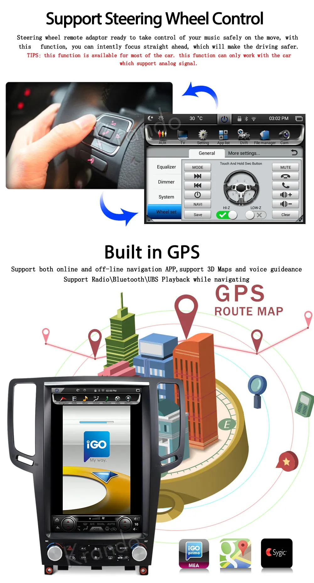 Cheap Krando Android 7.1 12.1" Tesla Vertical car audio radio player for Infiniti G25 G35 G37 gps navigation multimedia system 6