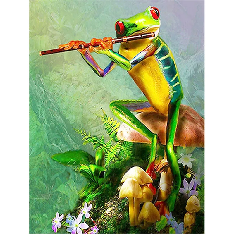 

SHANSHIYOUPIN 5D Diy Diamond Painting Animal Frog Cross Stitch Diamond Mosaic Needlework Diamond Embroidery Home Decor Crafts