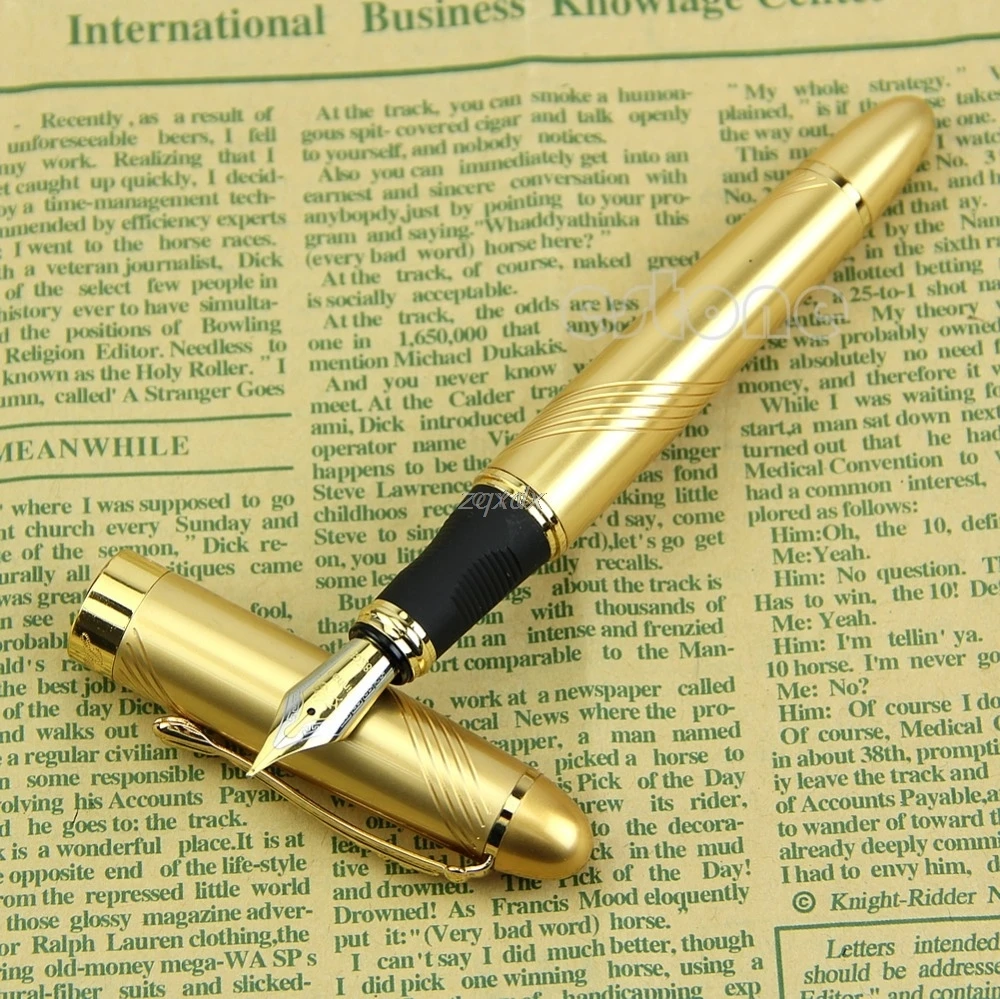 

New Jinhao X450 golden Twist Carven B Nib metal Fountain Pen Z11 Drop ship
