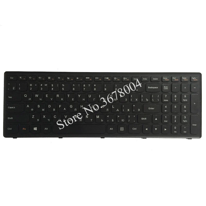 Новая русская клавиатура для lenovo Ideapad Z500 Z500A Z500 Z500G P500 черная клавиатура для ноутбука с рамкой без подсветки