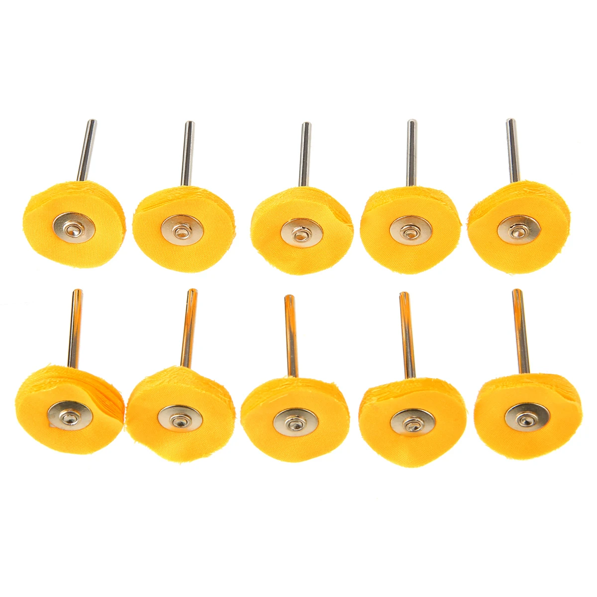 10Pcs 25mm Round Polishing Wheel 3mm Shank Buffing Cloth Wheel Brush Rotary Pad For Polishing Tool