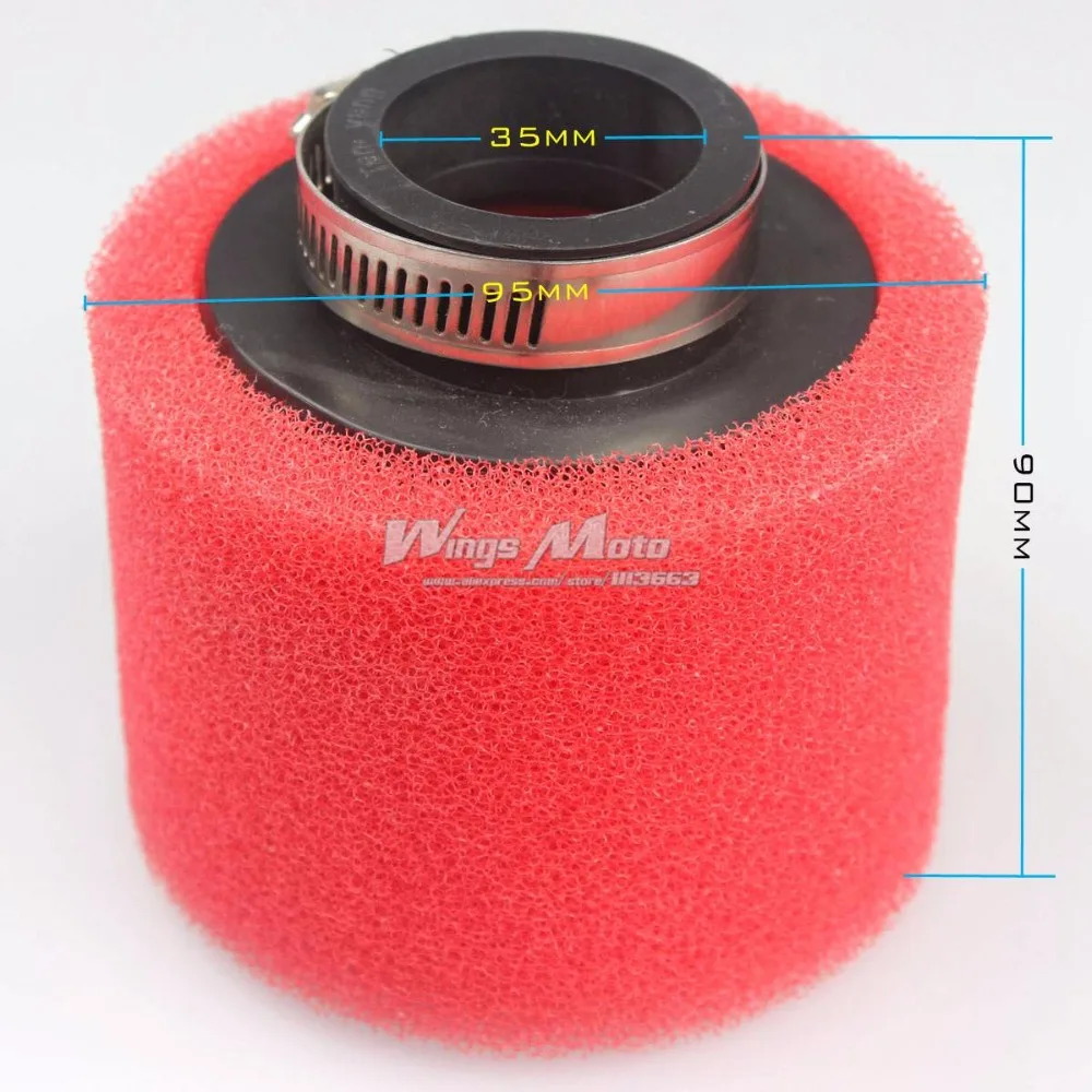 10pcs Wholesale 35mm Red Foam Air Filter Cleaner for 50cc 70cc 90cc 110cc ATV Dirt Pit Bike