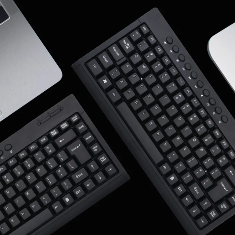 

Ultra Thin Wired Keyboard 95 Keys Mini Multimedia USB Keyboard for Laptop PC Hi dropship