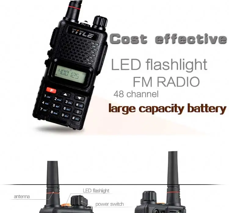 1 шт.) черный KSUN переносной радиоприемник UV-K5 двухдиапазонный UHF 400-520MHZ fm-радио двухсторонняя рация