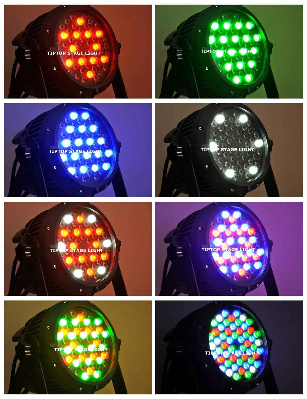 8 шт./лот 54X3 W RGBW Led Par64 может DMX512 8Ch этап Пар-прожектор света 150 W Мощность Led Par огни Открытый без Шум без мерцания