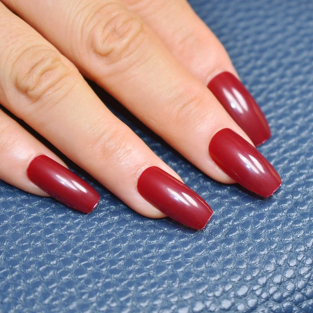 cool pcs new hot cercueil faux ongles rose nude brun rouge vin ballerine nail abs faux diy uv gel nail art conseils couleurs with ongle forme ballerine