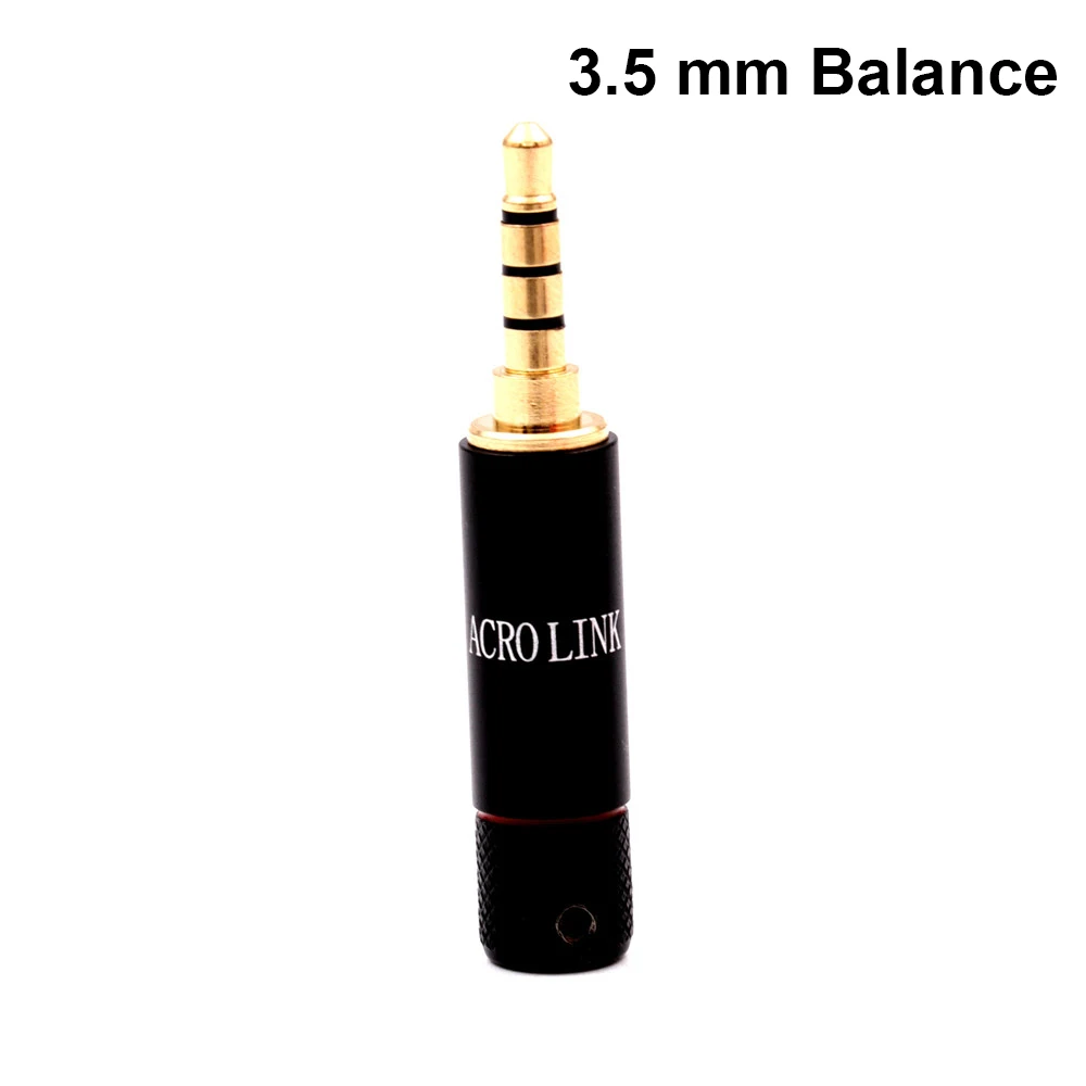 2,5 мм/3,5 мм/4,4 мм Acrolink DIY HiFi Разъем для наушников аудио чистый латунный Позолоченный разъем для наушников 1 шт./лот - Цвет: 3.5mm Balance