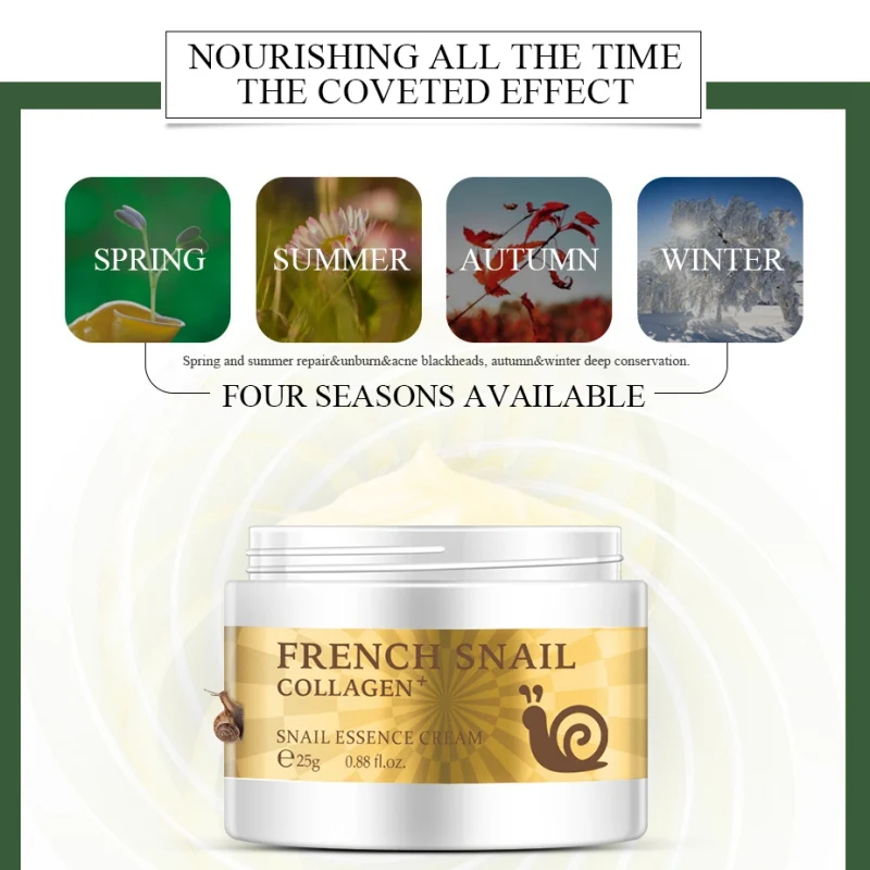 

Health Snail face cream hyaluronic acid moisturizer anti Wrinkle anti aging nourishing serum collagen day cream skin care