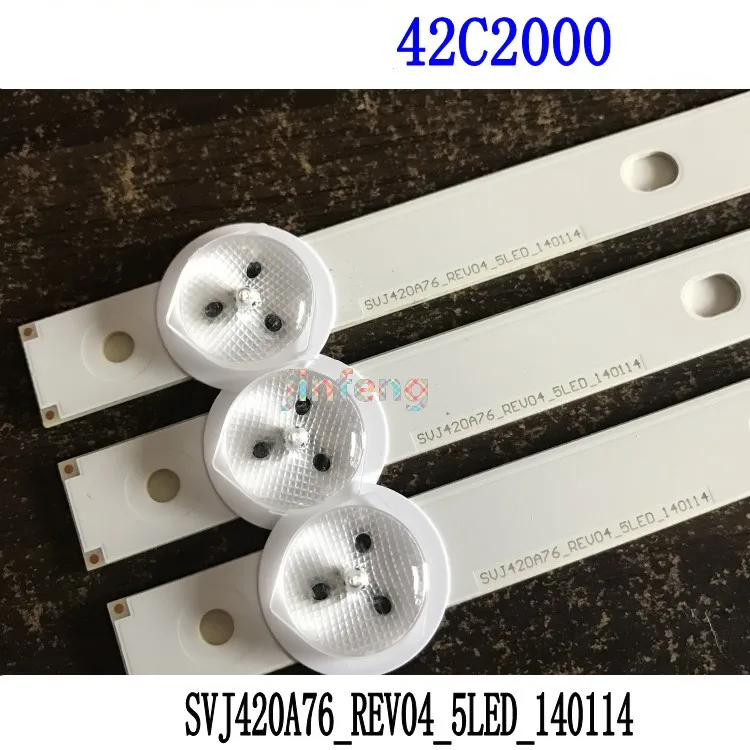 10 шт./лот светодиодная подсветка для Changhong 42C2000 bar light SVJ420A76_REV04_5LED_140114 1 шт. = 5