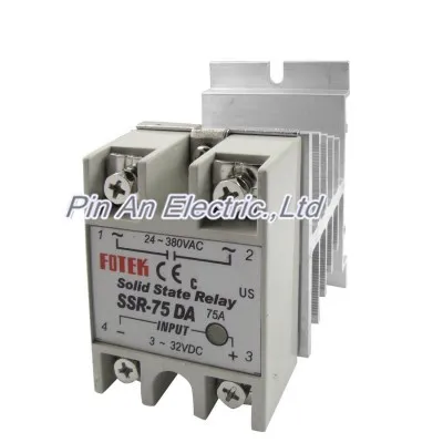 

3-32V DC Input 24-380V Output SSR Solid State Relay 75A