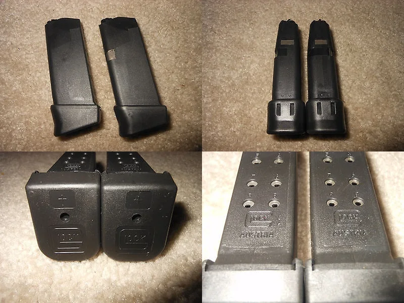 Glock Plus 3 Журнал база расширение дно Glock+ 3 Журнал Расширение Glock 17 19 26 22 23 27 черный/коричневый