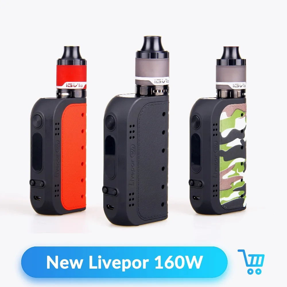 Оригинал Yosta Новый Livepor 160 Вт комплект с 510 IGVI P2 Танк Vape Комплект коробка мод